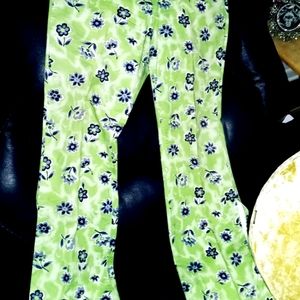 Denim Flower Print Jeans Sample